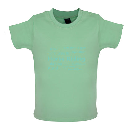 Horse Riding Languages Baby T Shirt