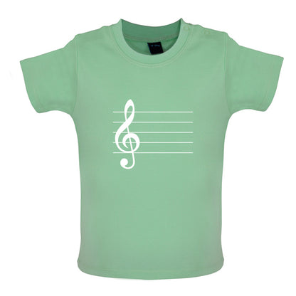 Treble Clef Baby T Shirt