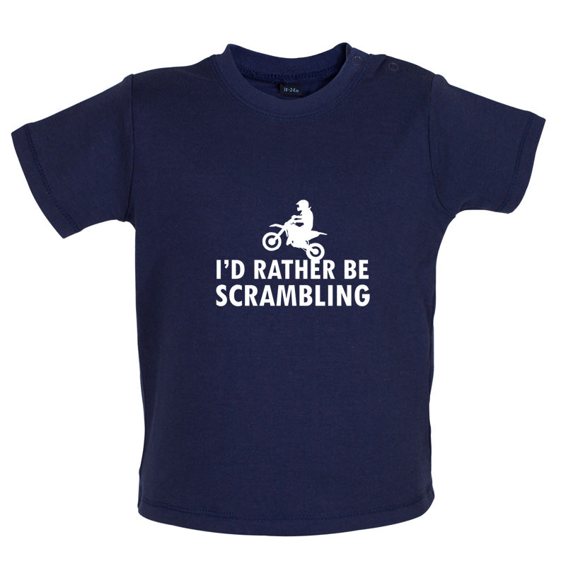 I'd Rather Be Scrambling Baby T Shirt