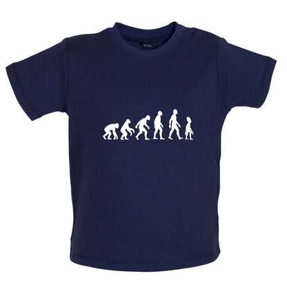 Evolution of Man Alien Baby T Shirt