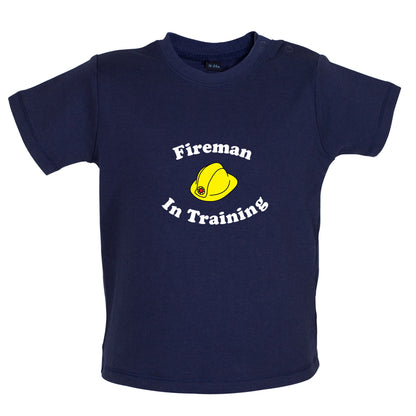 Fireman In Training Baby T Shirt