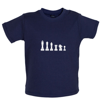 Chess Pieces Baby T Shirt