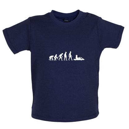 Evolution Of Man Go Karting Baby T Shirt