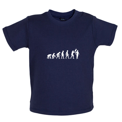 Evolution Of Man Wrestling Baby T Shirt