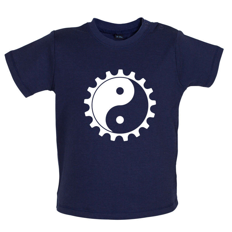 Yin Yang Bike Cog Baby T Shirt