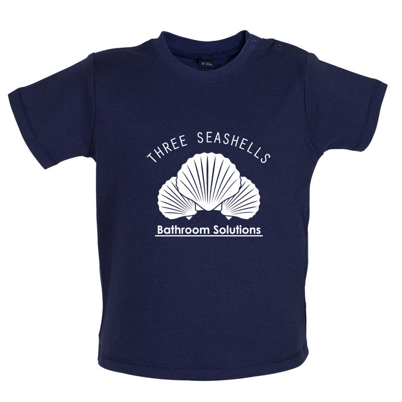 Three Seashells Bathroom Solutions Baby T Shirt