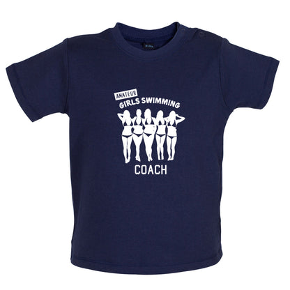 Amateur Girls Swimming Coach Baby T Shirt