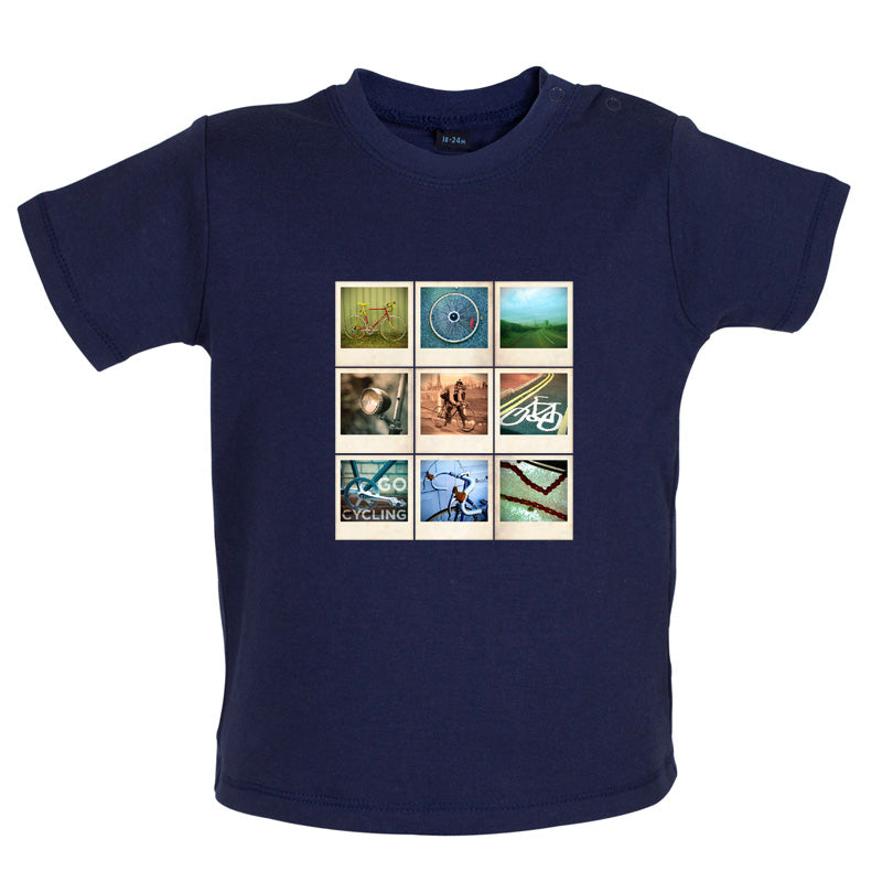 Go Cycling Photo Collage Baby T Shirt