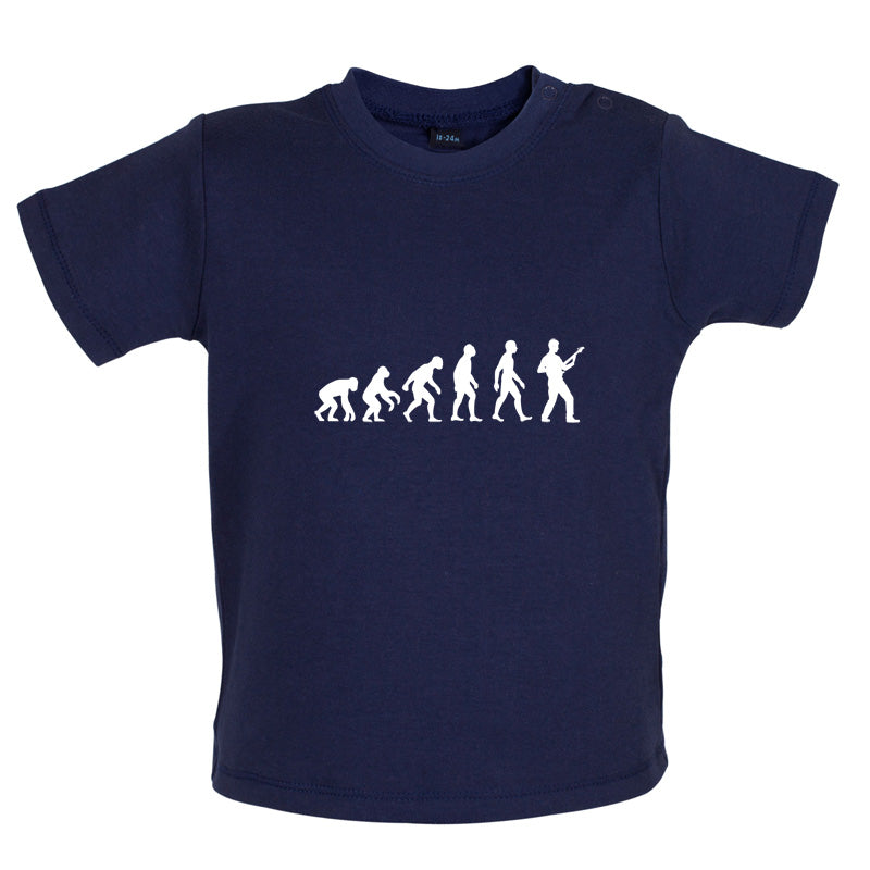 Evolution of Man Bass Guitar Player Baby T Shirt