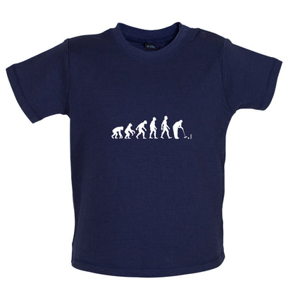 Evolution Of Man Croquet Baby T Shirt