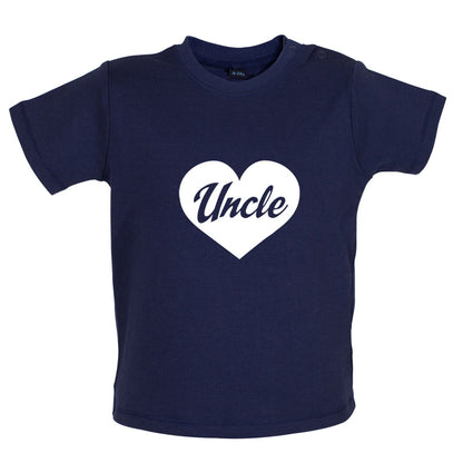 Uncle Love Heart Baby T Shirt