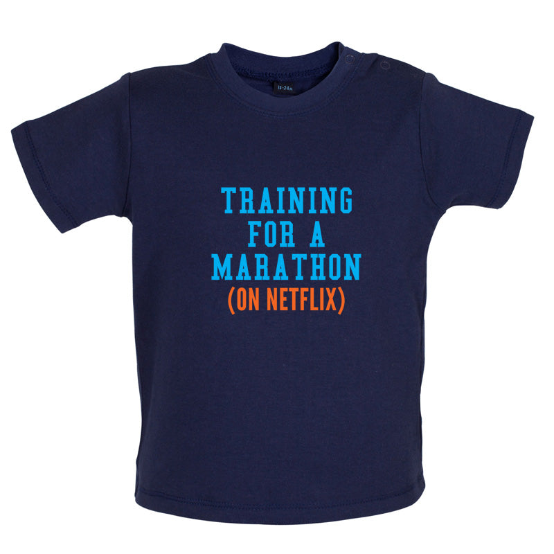 Training For A Marathon On Netflix Baby T Shirt