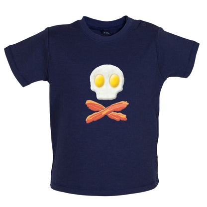 Eggs Bacon Skull and Bones Baby T Shirt