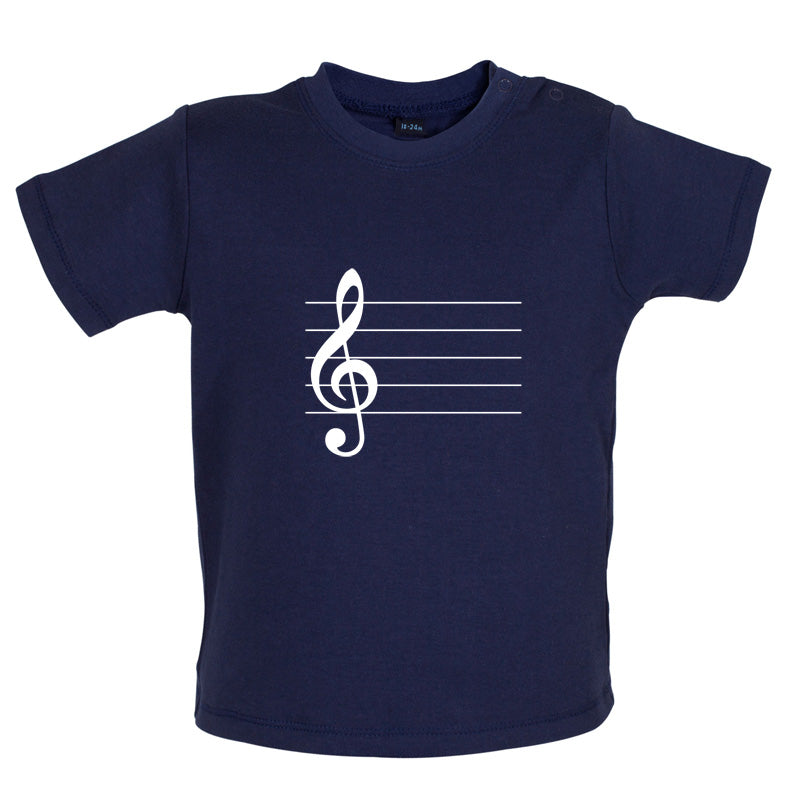 Treble Clef Baby T Shirt