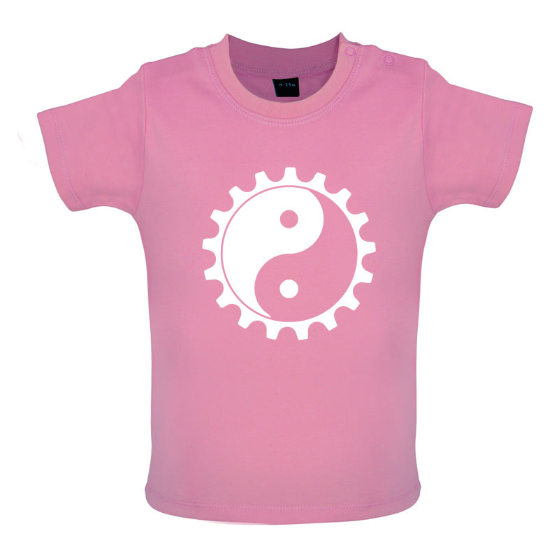 Yin Yang Bike Cog Baby T Shirt