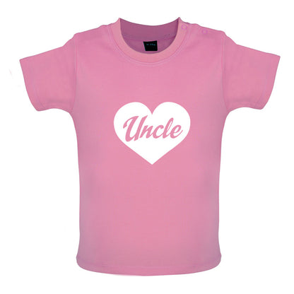 Uncle Love Heart Baby T Shirt