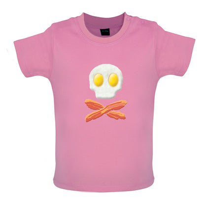 Eggs Bacon Skull and Bones Baby T Shirt