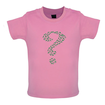 Green Bat Question Mark Baby T Shirt