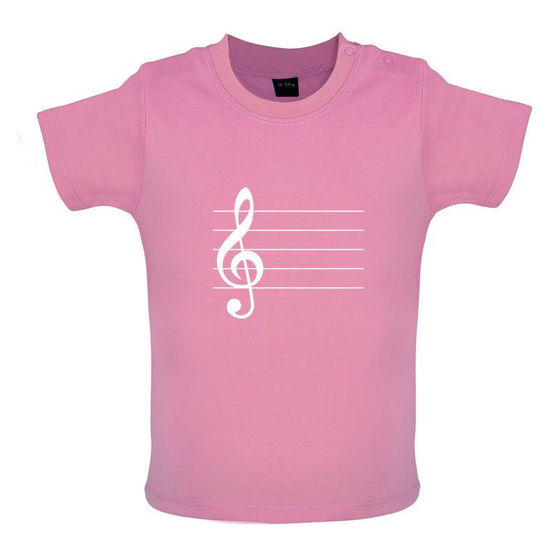 Treble Clef Baby T Shirt