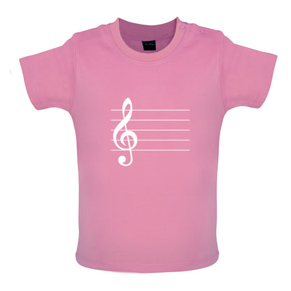 Treble Clef Baby T Shirt