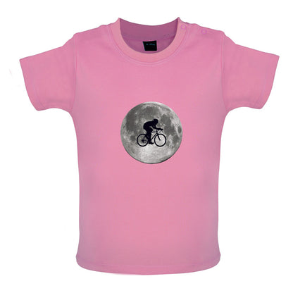 Cycling Moon Baby T Shirt