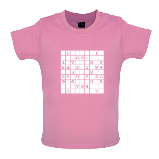 Sudoku Gamer Puzzle Baby T Shirt