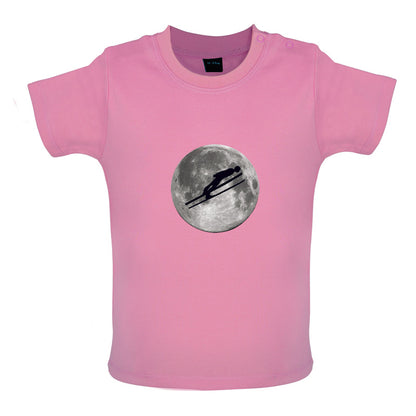 Ski Jump Moon Baby T Shirt