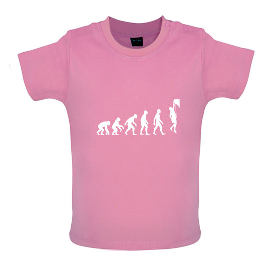 Evolution of Man Rock Climbing Baby T Shirt