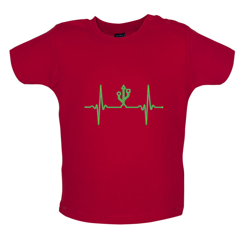 Heartbeat USB Baby T Shirt