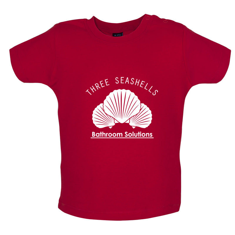 Three Seashells Bathroom Solutions Baby T Shirt