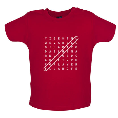 Football WordSearch Baby T Shirt