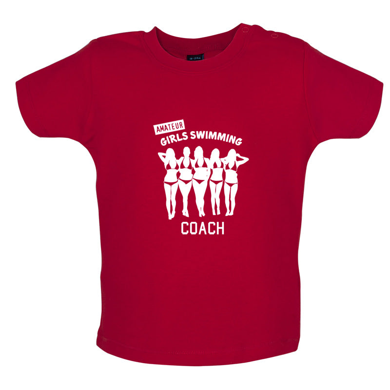 Amateur Girls Swimming Coach Baby T Shirt