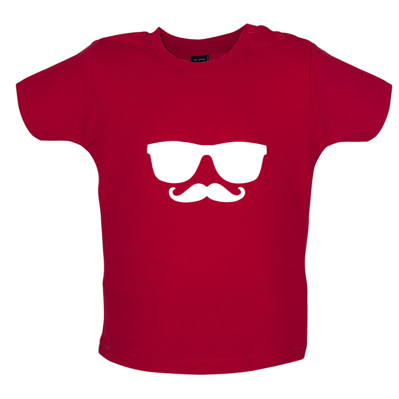 Moustache Glasses Baby T Shirt