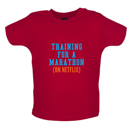 Training For A Marathon On Netflix Baby T Shirt