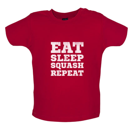 Eat Sleep Squash Repeat Baby T Shirt