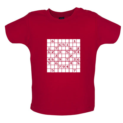 Sudoku Gamer Puzzle Baby T Shirt