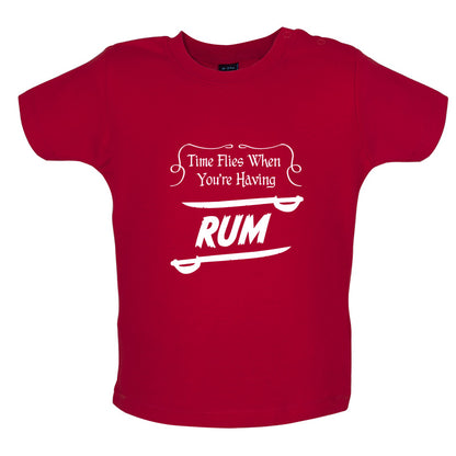 Time Flies When You're Having Rum Baby T Shirt