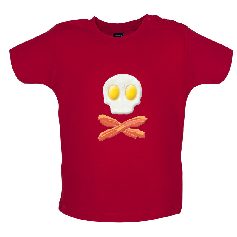 Eggs Bacon Skull and Bones Baby T Shirt