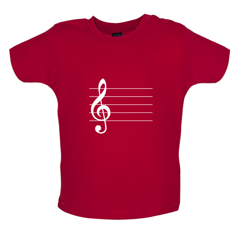 Treble Clef Baby T Shirt