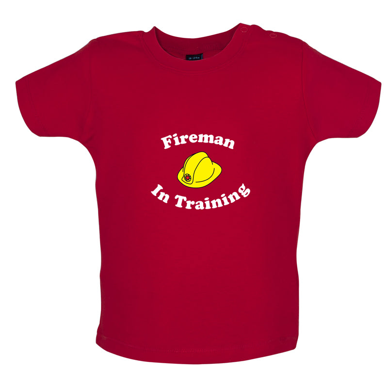 Fireman In Training Baby T Shirt