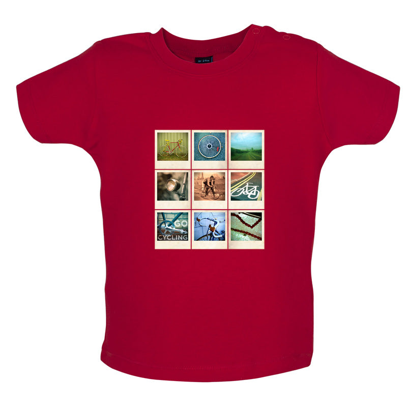 Go Cycling Photo Collage Baby T Shirt