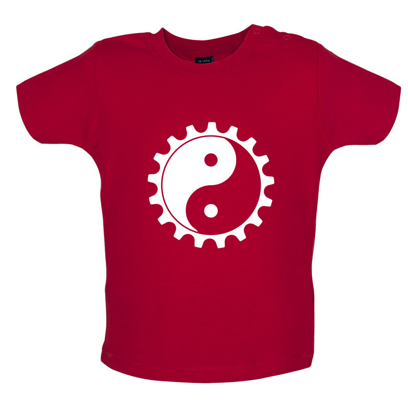 Yin Yang Bike Cog Baby T Shirt