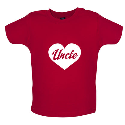 Uncle Love Heart Baby T Shirt