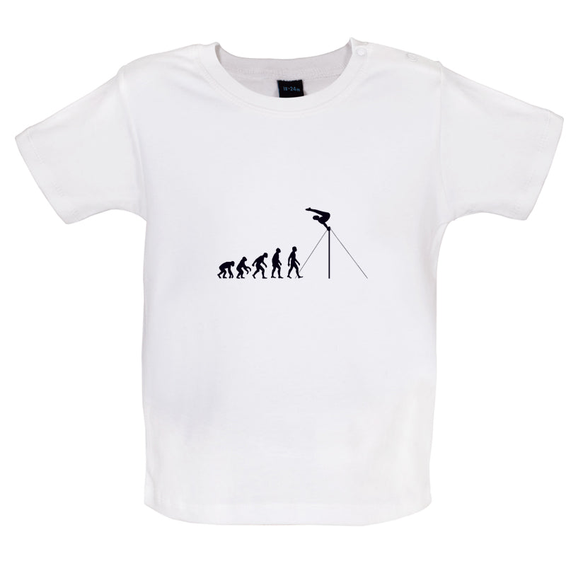 Evolution Of Man Horizontal Bars Baby T Shirt