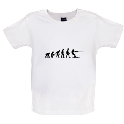 Evolution of Man Waterski Baby T Shirt