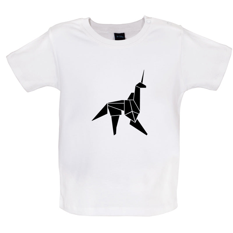 Origami Paper Unicorn Baby T Shirt