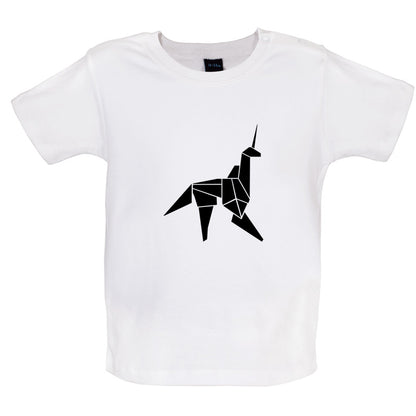 Origami Paper Unicorn Baby T Shirt