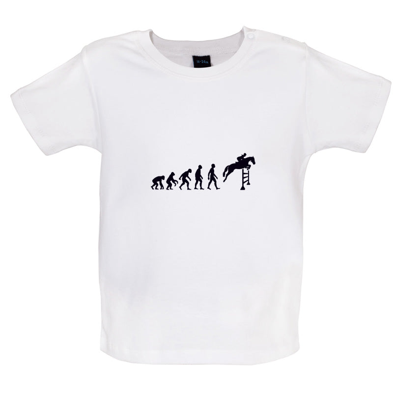 Evolution Of Man Show Jump Baby T Shirt