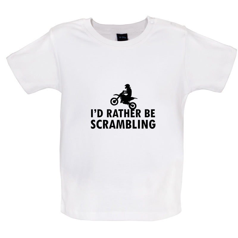 I'd Rather Be Scrambling Baby T Shirt