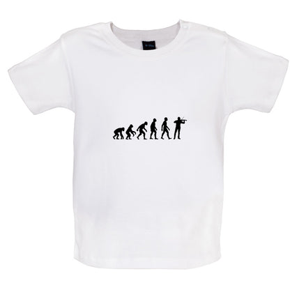 Evolution of Man Violinist Baby T Shirt